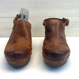 Korks by kork-ease platform heels brown leather upper